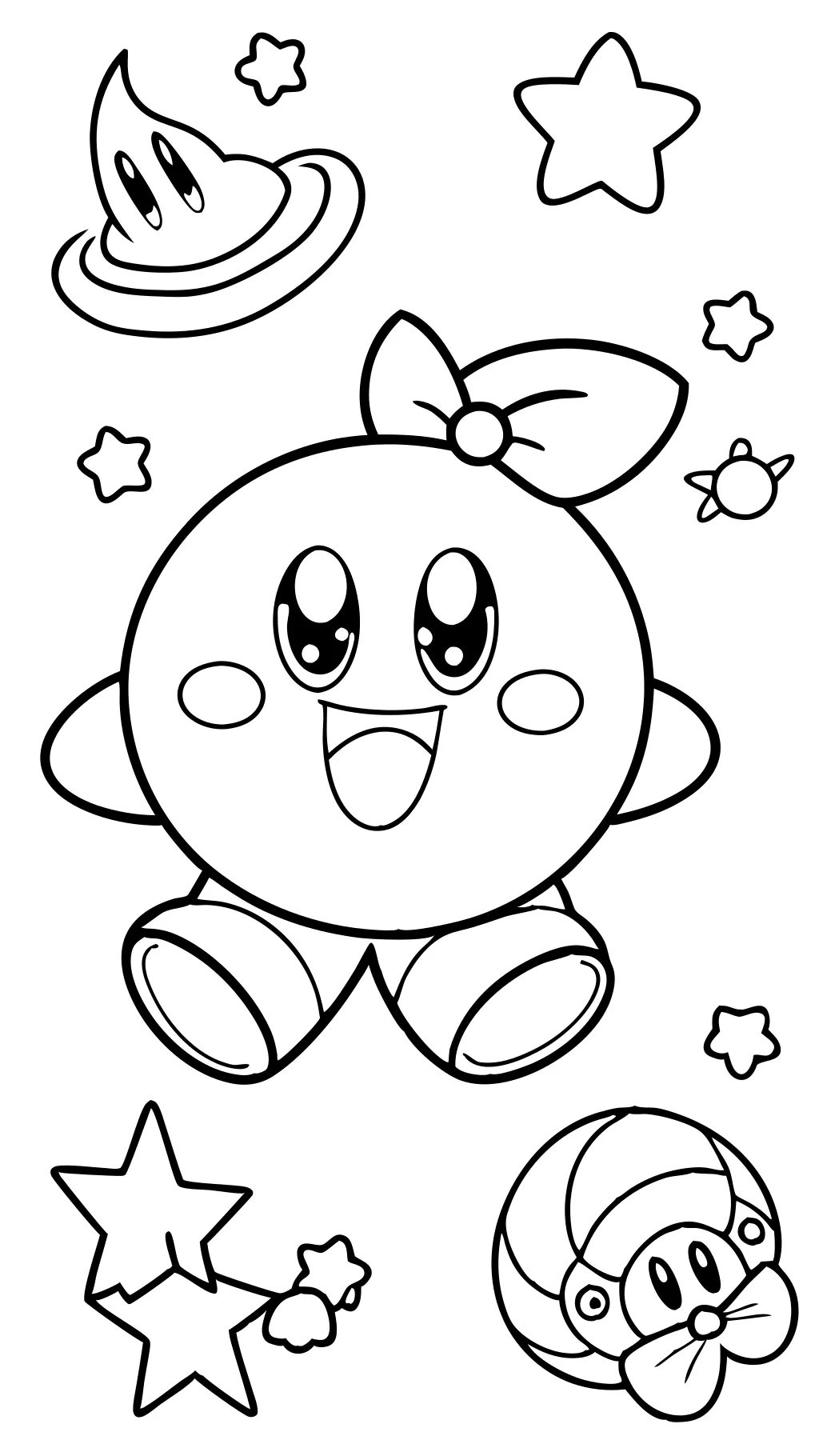 Páginas para colorear de Kirby imprimibles